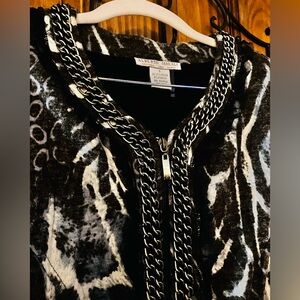 Alberto Makali Monochrome Chain Accent Jacket